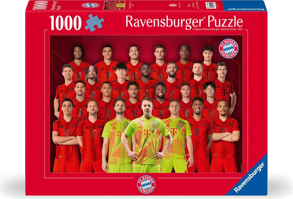 Ravensburger Puzzle 12001221 - FC Bayern München Saison 2024/25-1000 Teile Puzzle für Erwachsene und Kinder ab 14 Jahren, Fußball Puzzle, Fußba...