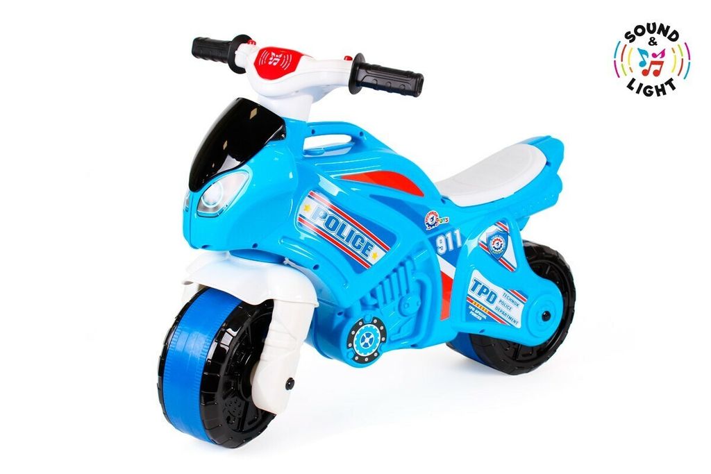 Polizeimotor Rutschauto für Kinder 71CM Motorsound