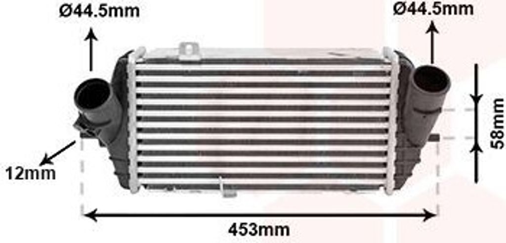 VAN WEZEL 82014711 Ladeluftkühler LLK für HYUNDAI i20 Schrägheck (GB, IB) Turbo Intercooler