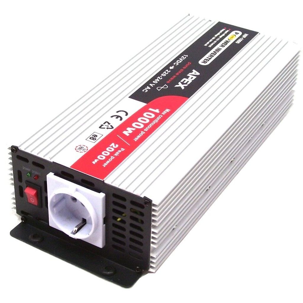 06185 Sinus Spannungswandler HIP 1000W 12V Stromwandler 2000W Wechselrichter