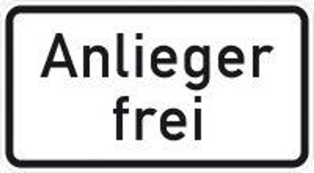 Zusatzschild 1020-30, 231x420 mm, Anlieger frei, RAL-Gütezeichen Folie RA2
