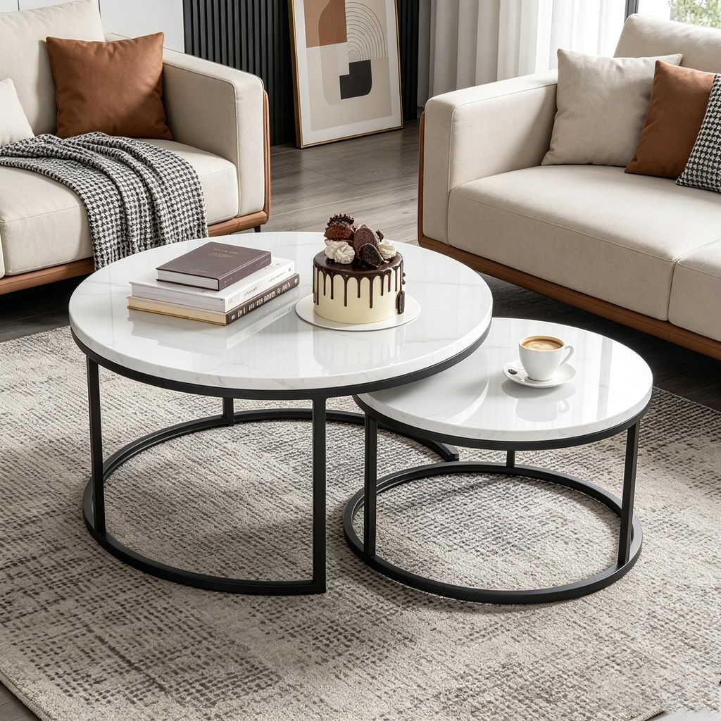STILVORA Couchtisch 2er Set Satztisch, Beistelltisch mit Produktbild 