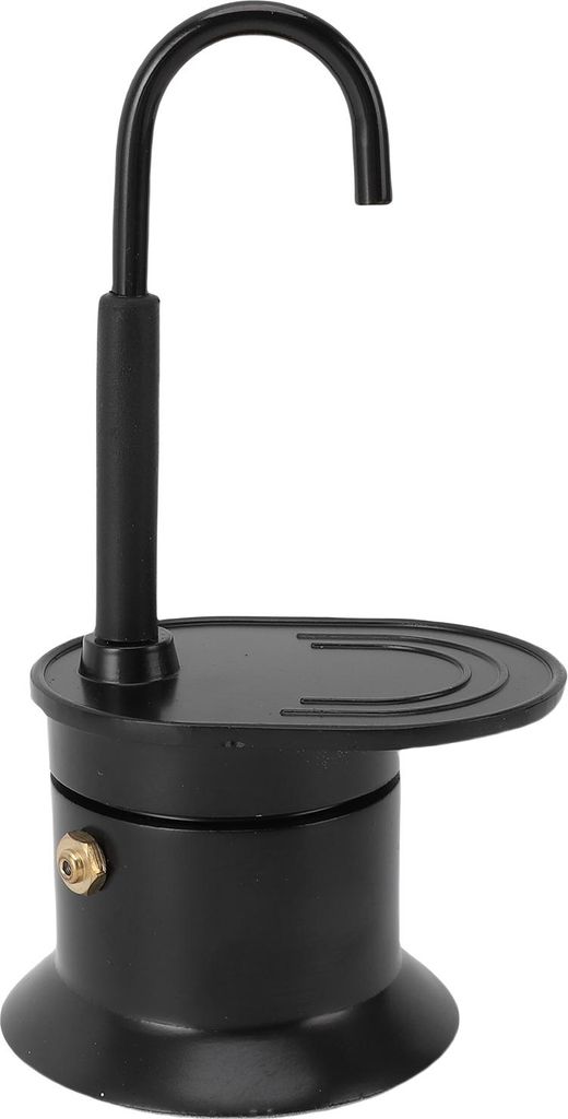 Kaffeekanne mit einem Ausguss, 1 Tasse (50 ml), Aluminiumlegierung, für Camping, Reisen, Schwarz