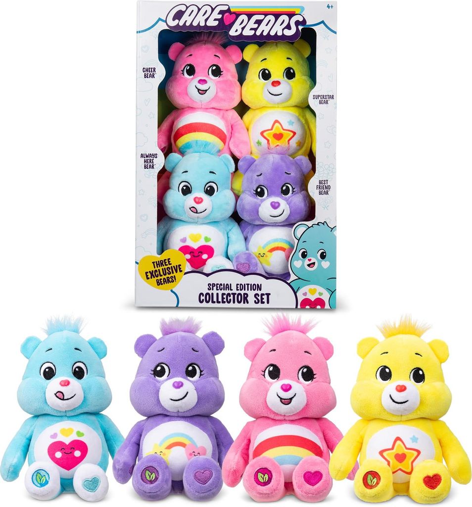 Care Bears Plüsch Spielzeug Set - 4 Stück - Treasure Box Produktbild 
