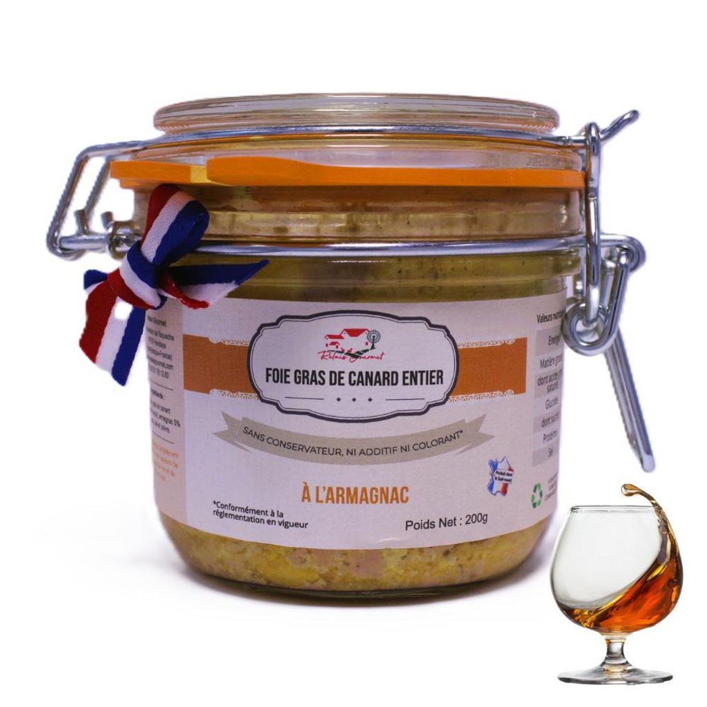 Foie Gras Entier z kachních jater s Armagnacem 80 g – Obrázek produktu 