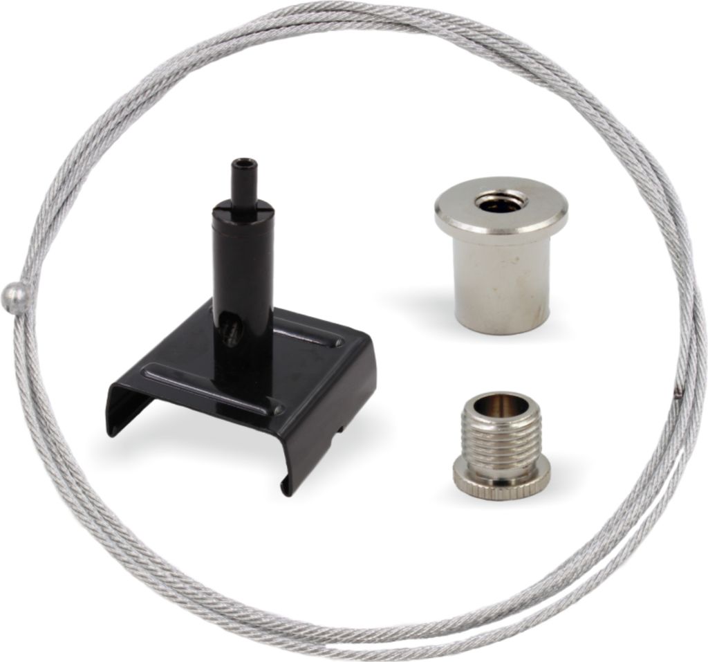 Abhängeset RAPID für Eutrac Stromschienen, Ø 1,5 mm | Länge 3000 mm | schwarz