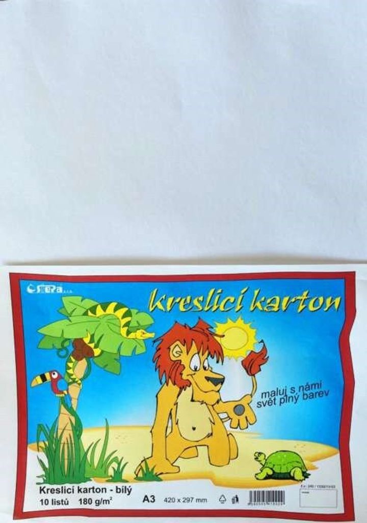 Zeichenkarton A3 weiß, 180g/m2, 10 Blatt