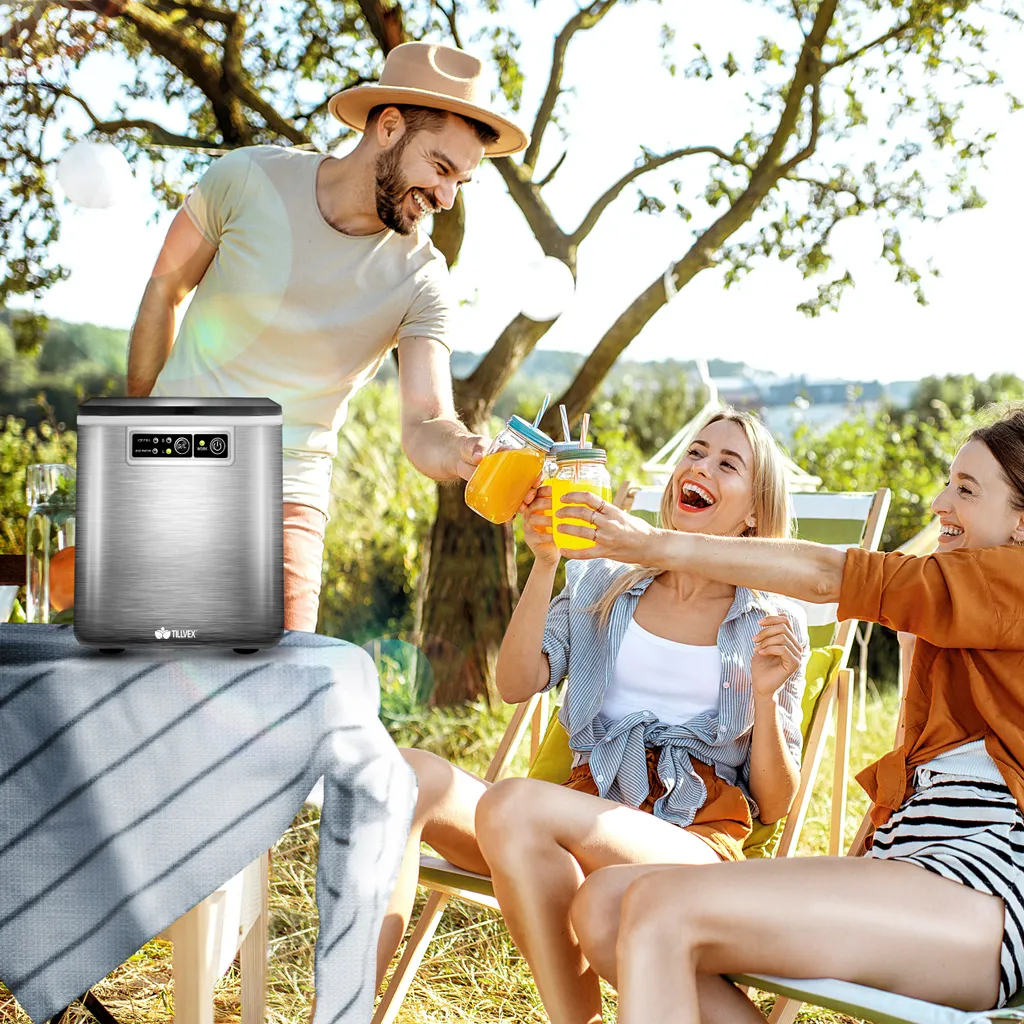Machine à glaçons tillvex 2,2L Inox Argent : Icemaker robuste et rapide - 7