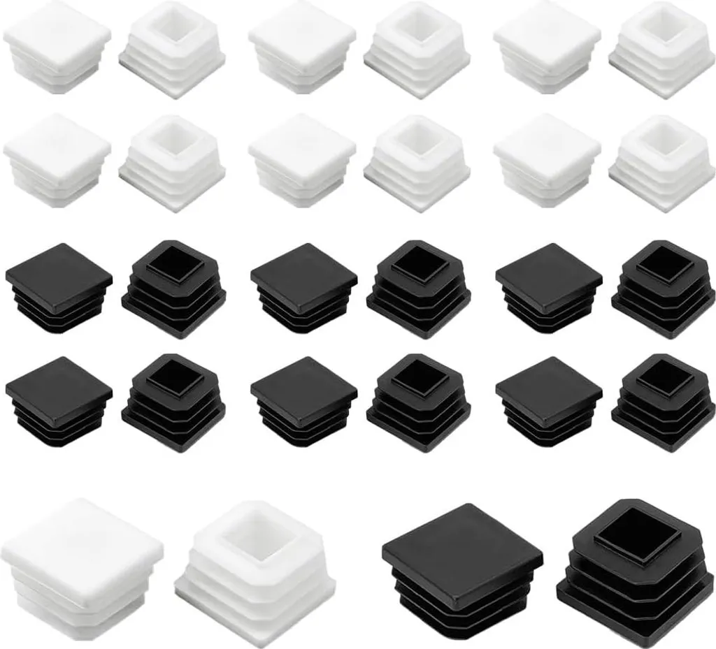 Bouchon de chaise carré 25 mm : embouts plastique pour pieds de table