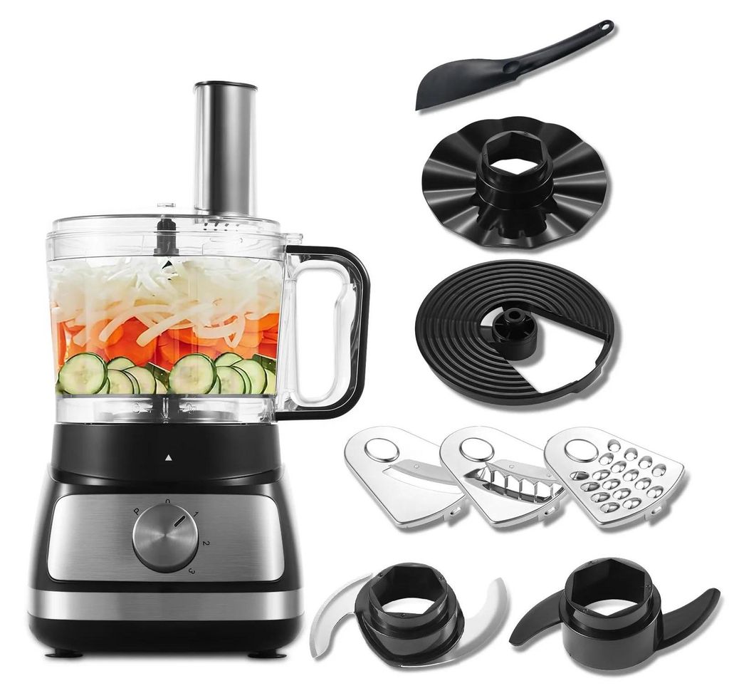 Küchenmaschine Food Processor - EUFP421SL - 800 W - 2 L Schüssel - Edelstahl - 220 V - EU-Stecker - Schneiden