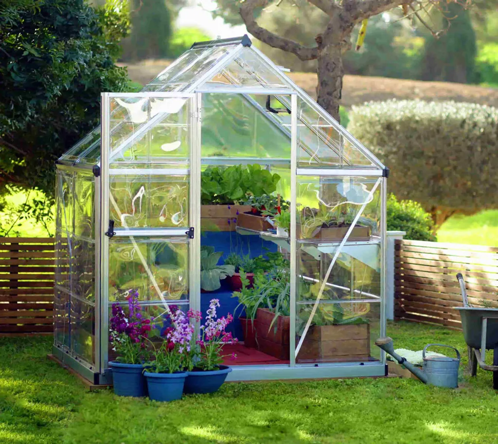 Serre Harmony 2.3m² Argent Palram 701634 en polycarbonate rigide