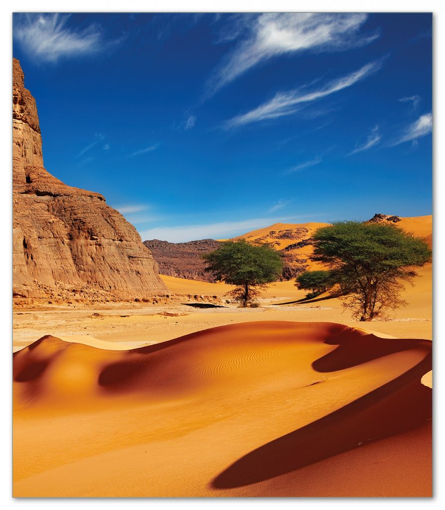 Wallario Herdabdeckplatte aus Glas, Größe 52 x 60 cm 1-teilig, Motiv In der Wüste Sahara