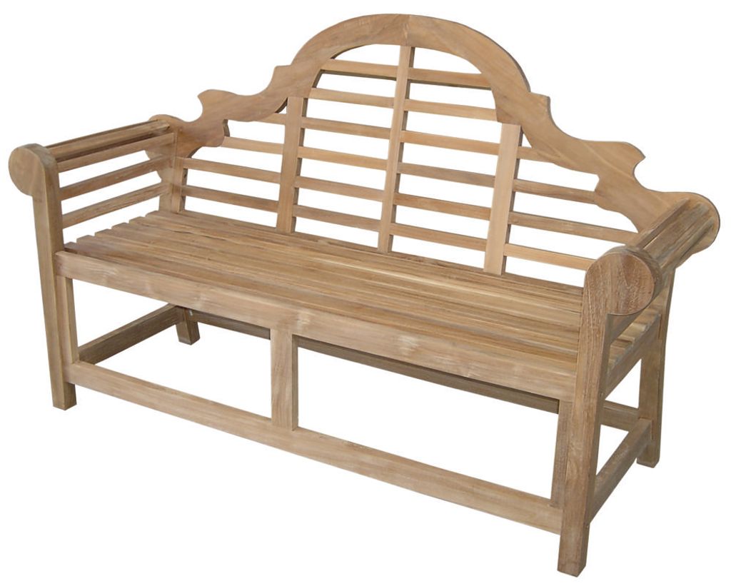 Gartenbank Teak Sitzbank Bank Holz 2-Sitzer Teakbank Produktbild 