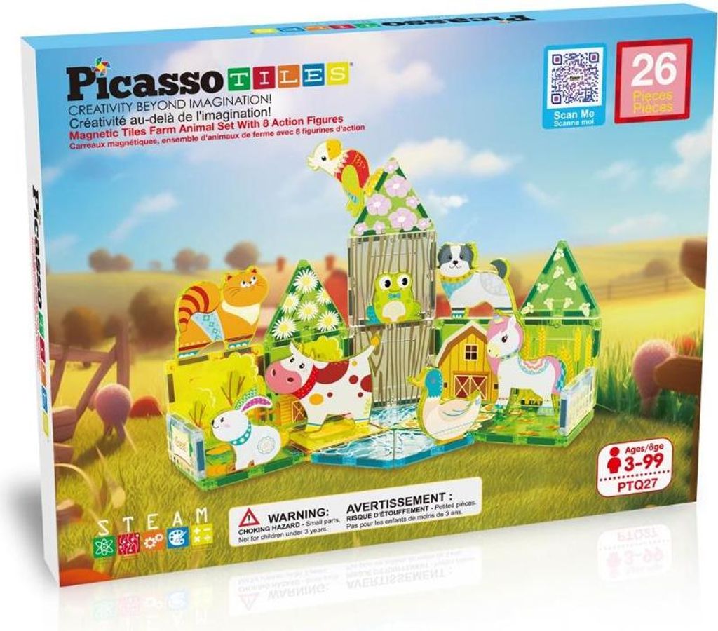 PicassoTiles PTQ27, Bausatz, 3 Jahr(e), Kunststoff, 46 Stück(e), 516 g