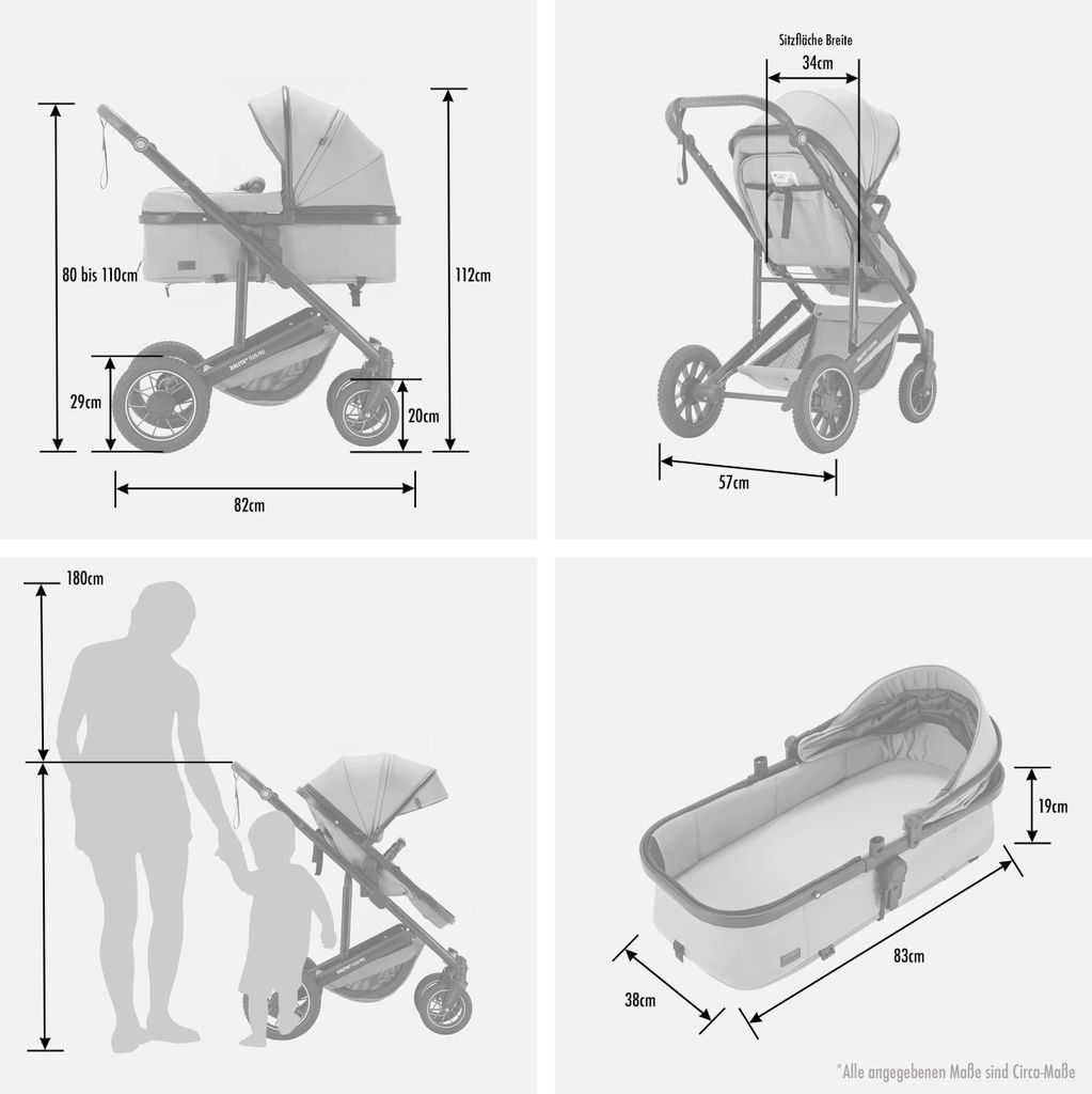 Daliya® FLEXI-PRO 2in1 Kombikinderwagen & Buggy – Produktbild 15