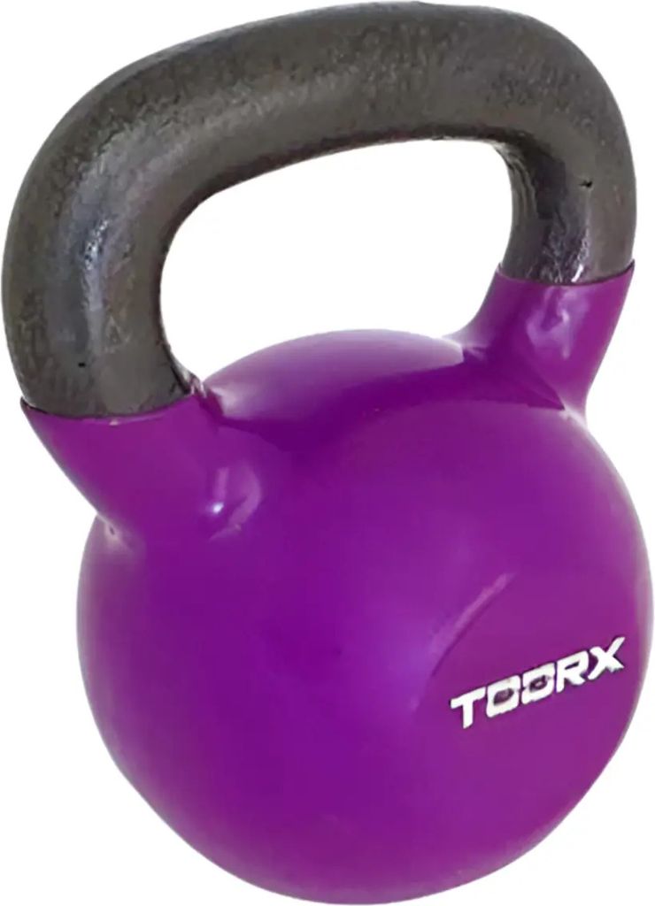 Toorx Fitness Kettlebell - Vinyl - Extra Coating - Kompakt - 12 kg – Lila