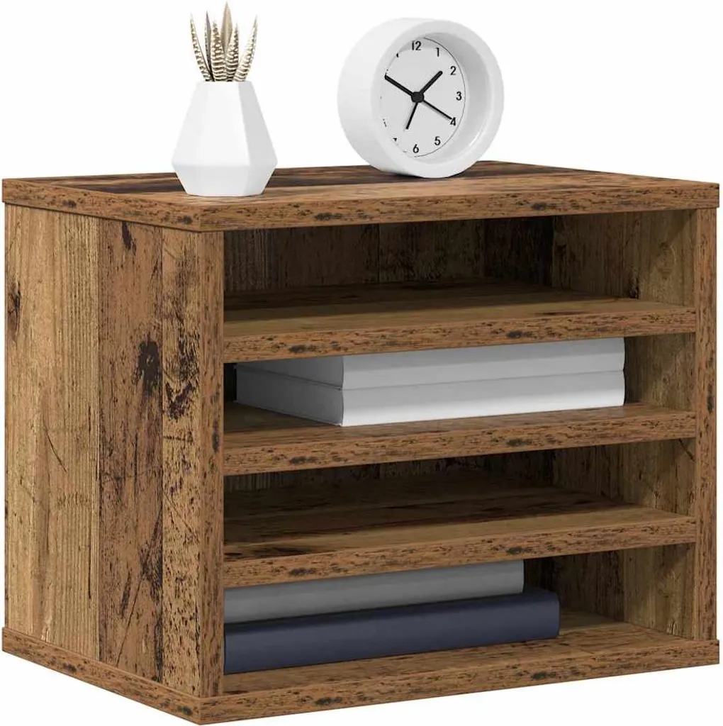 Organizzatore Scrivania Ecosostenibile Legno Riciclato Maison Exclusive - 3