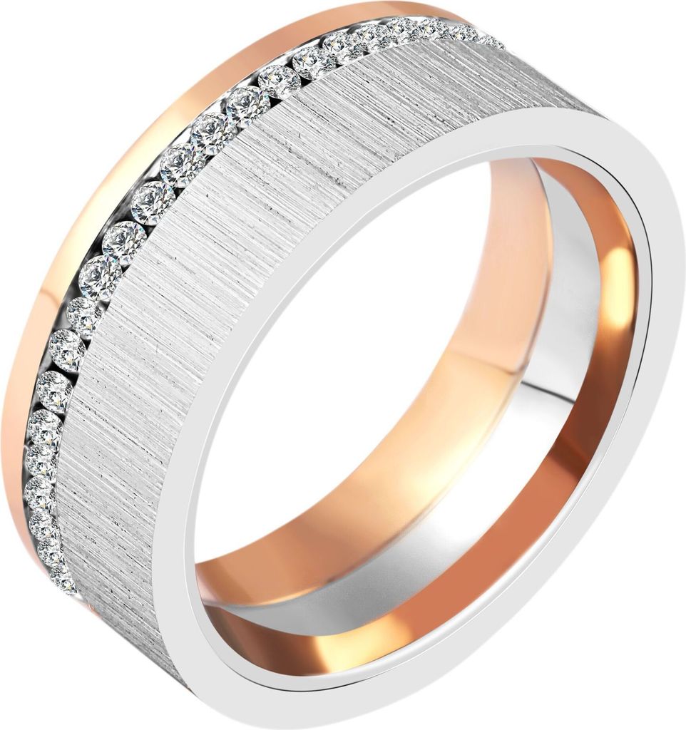Akzent Damen Partnerring aus Edelstahl - Gr. 62