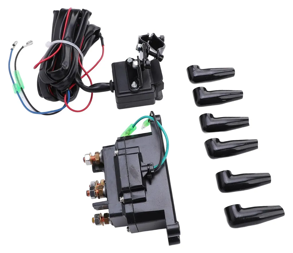 Solénoïde treuil 12V 250A étanche - Kit avec commande pouce pour UTV