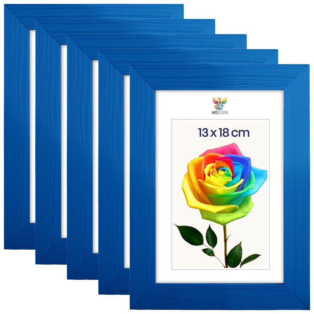 MG Design 5er Set Bilderrahmen 13 x 18 cm - Fotorahmen mit Produktbild 