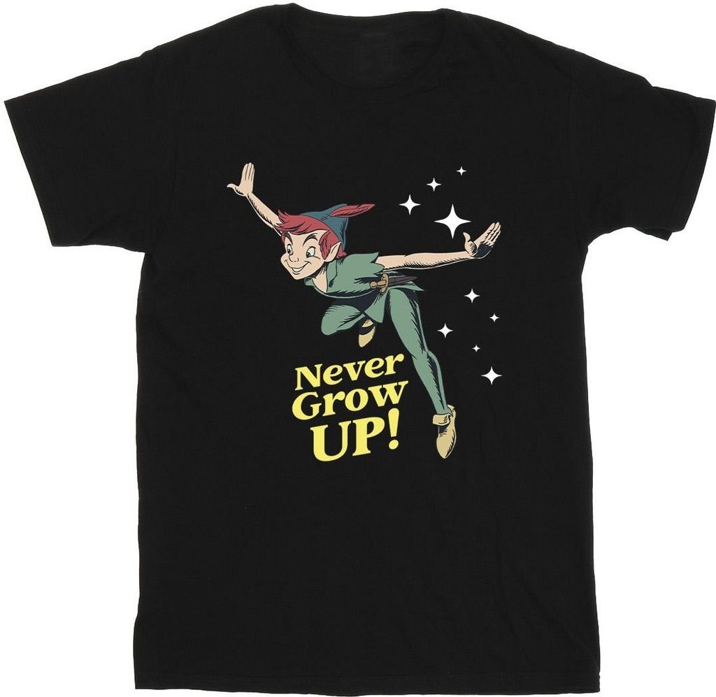 Disney - "Never Grow Up" T-Shirt für Jungen BI32124 (152-158) (Schwarz)