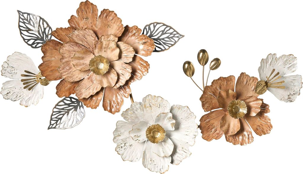 BELIANI Wanddekoration Bunt Eisen Blumen Einteilig Handgemacht Modern Wandobjekt Wanddeko für Schlafzimmer Wohnzimmer Flur Küche Esszimmer