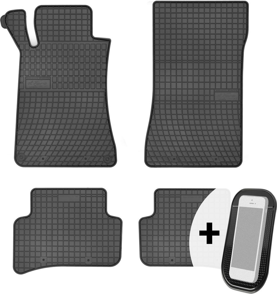 Gummimatten Auto Fußmatten Automatten Passgenau 4-teilig Set - passend für Mercedes C Klasse W203 S203 2000-2007