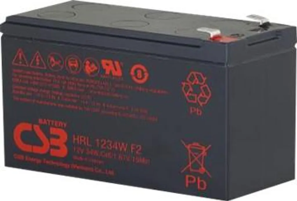 Batterie CSB HRL1234W 12V 9Ah 34W F2 haute performance au plomb