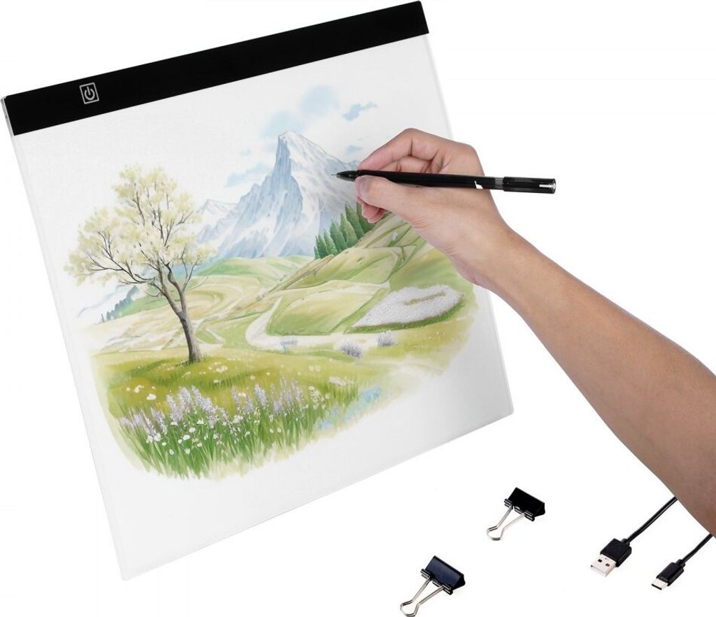 LED Leuchttisch Leuchttablet B4 - USB-betriebenes Tracing Pad - Professionelle Leuchtbox für Zeichnung und Design