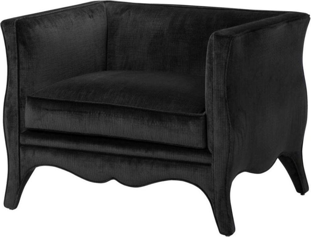 Casa Padrino Designer Sessel Schwarz - Luxus Möbel Produktbild 