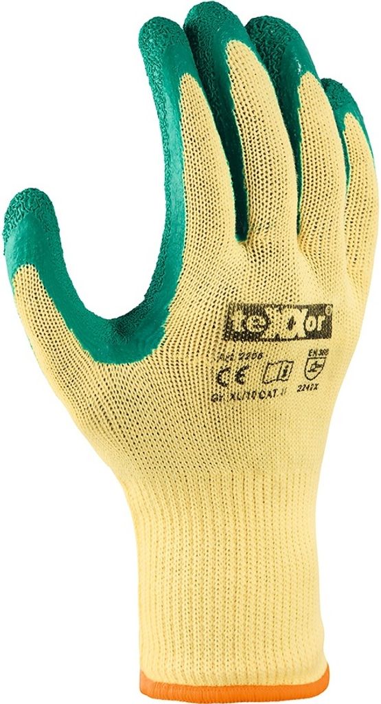 teXXor Grobstrick-Handschuhe POLYESTER 11, gelb/grün