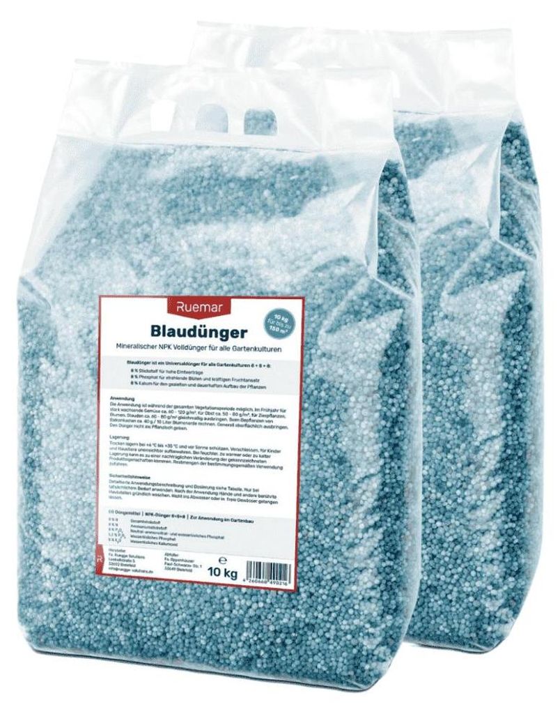 2 x 10 kg Ruemar Blaudünger Produktbild 