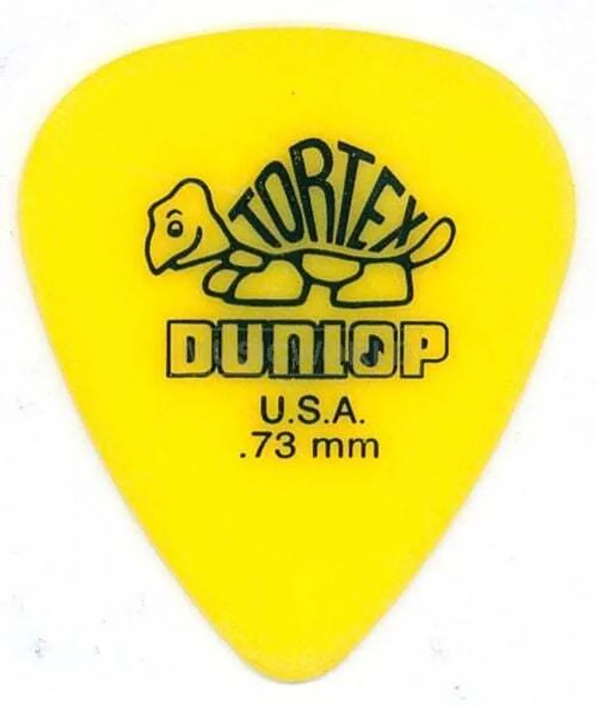 Dunlop Pick Tortex Standard Giallo 0,73mm - Plettro Chitarra Professionale