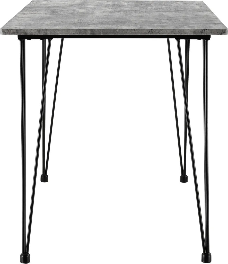 Table à manger stable et compacte 120x70 aspect béton facile à monter