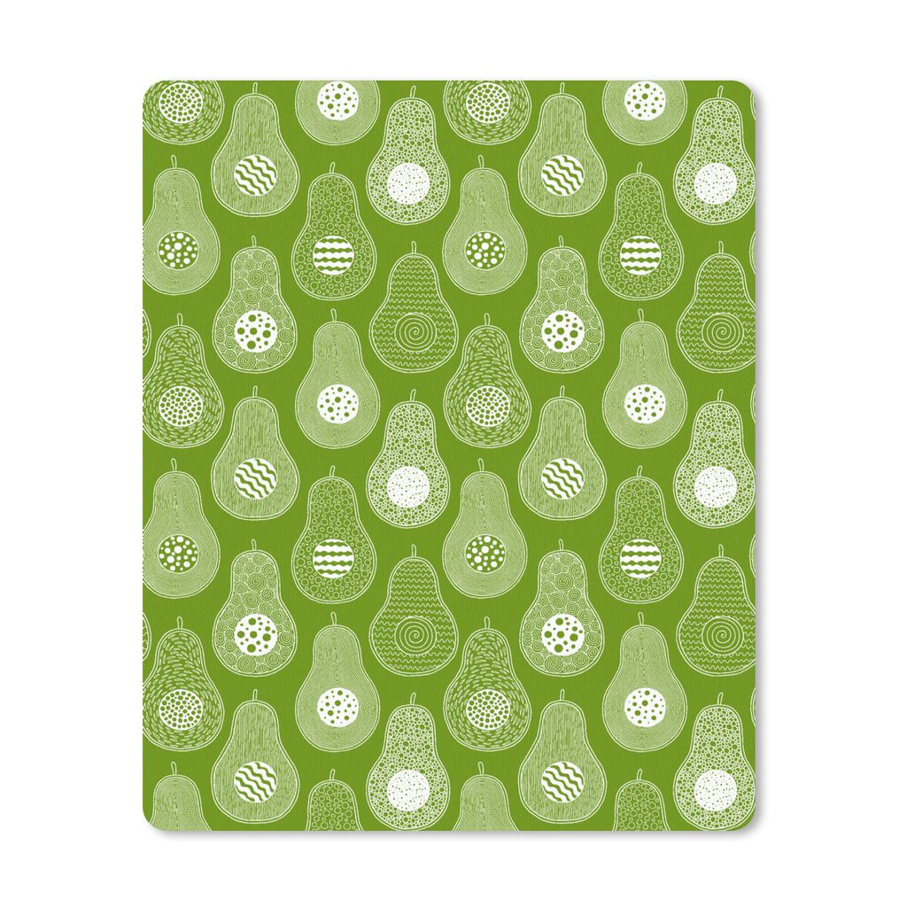MuchoWow Mauspad Mousepad Avocado - Muster - Grün 30x40 cm - Mousepads - Maus Mat - Pad - Mausunterlage - Mausmatten