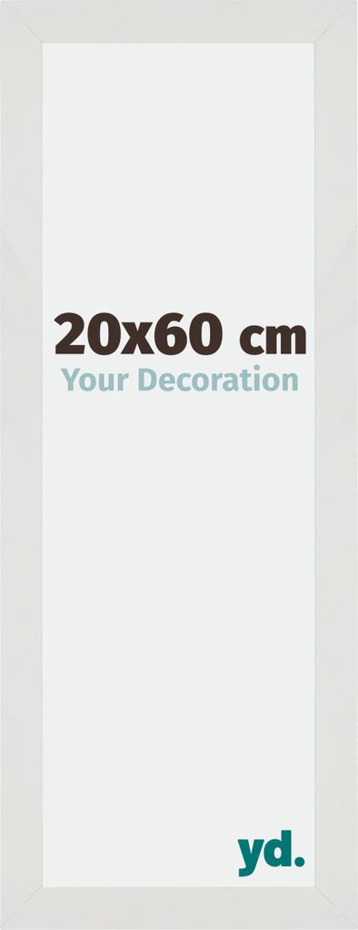 A white frame with text indicating size and branding.