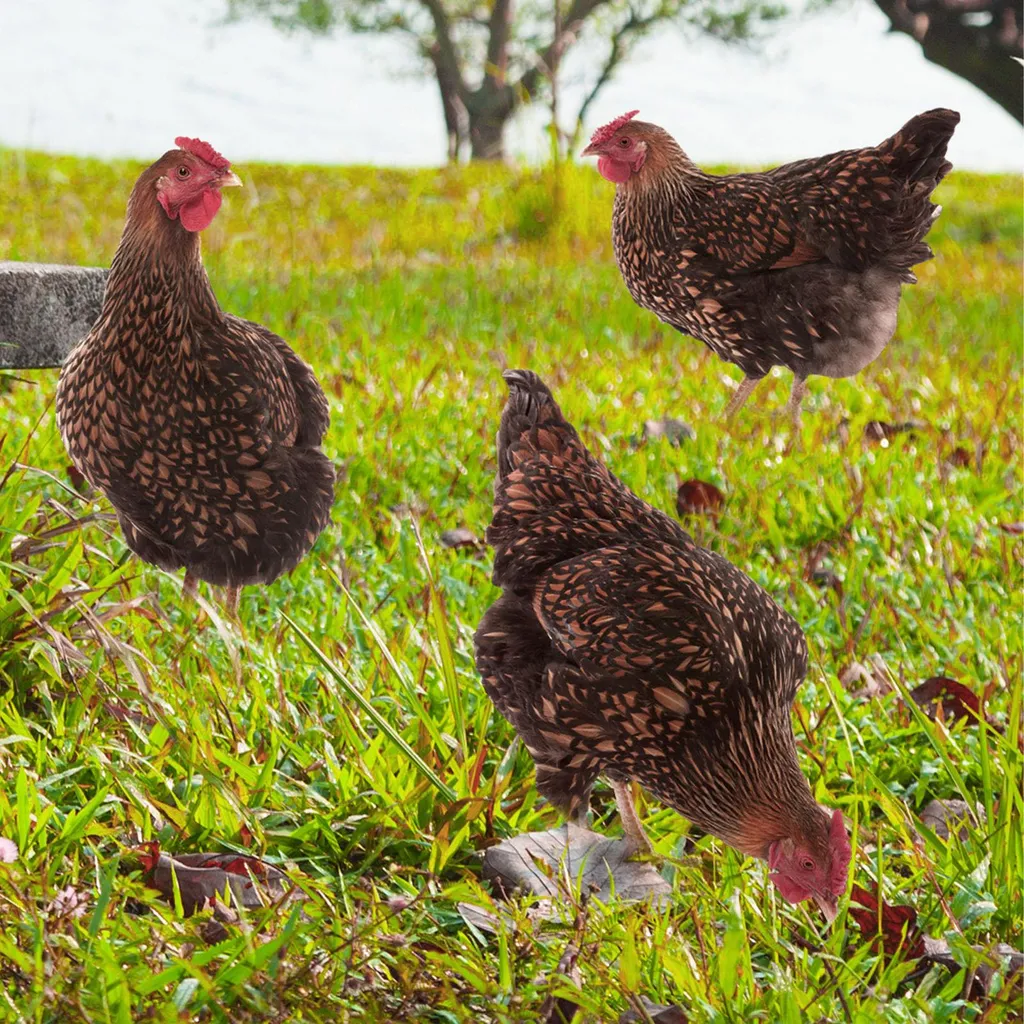 Décoration de Jardin Coq et Poule en Acrylique pour Pelouse et Extérieur 3pcs - 4