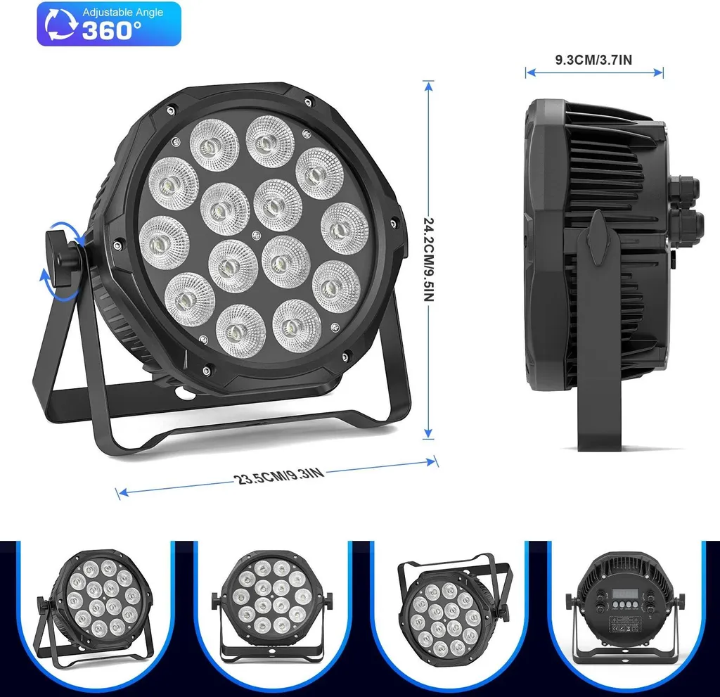 Projecteur LED PAR pour Scène et Extérieur - Pack 4 Spots 140W RGBW