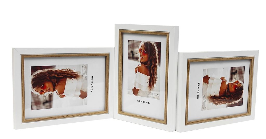 GALLERY Multirahmen CVL357 für Fotos 13x18 cm TRIPLE horizontal/vertikal/horizontal