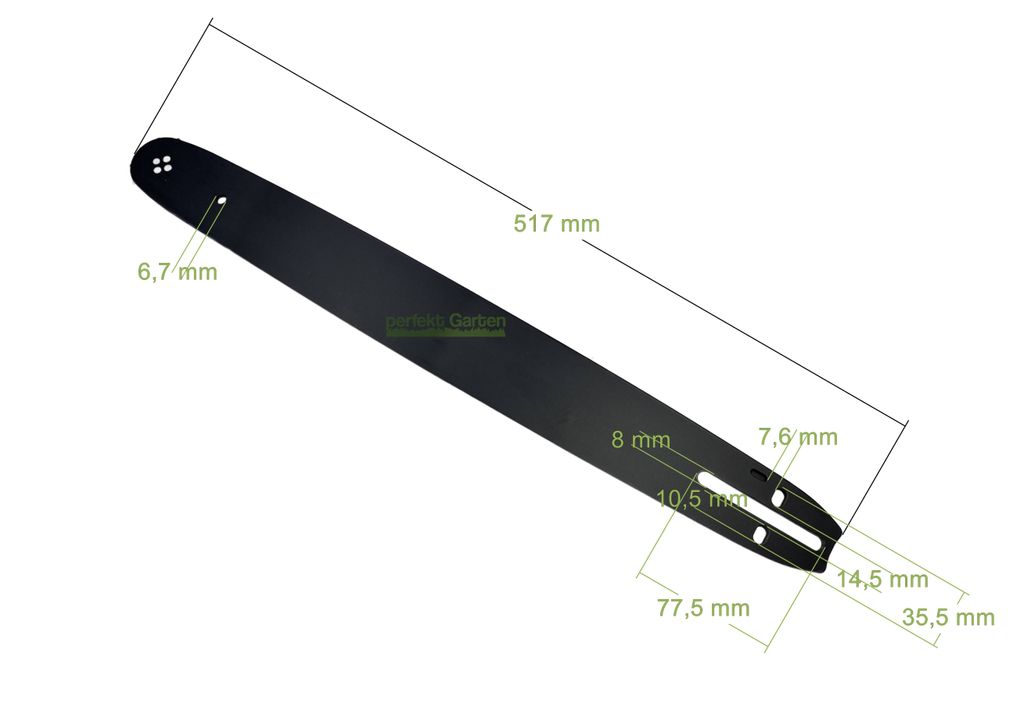 45cm (18") 1,5 0,325" 72 TG Schwert + 4X Kette für Produktbild 2
