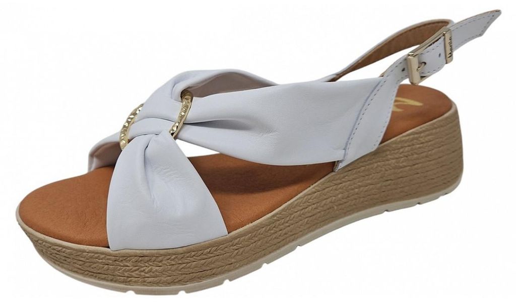 Marila Damenschuhe Sandalen Flach Weiß Freizeit, Schuhgröße:38 EU