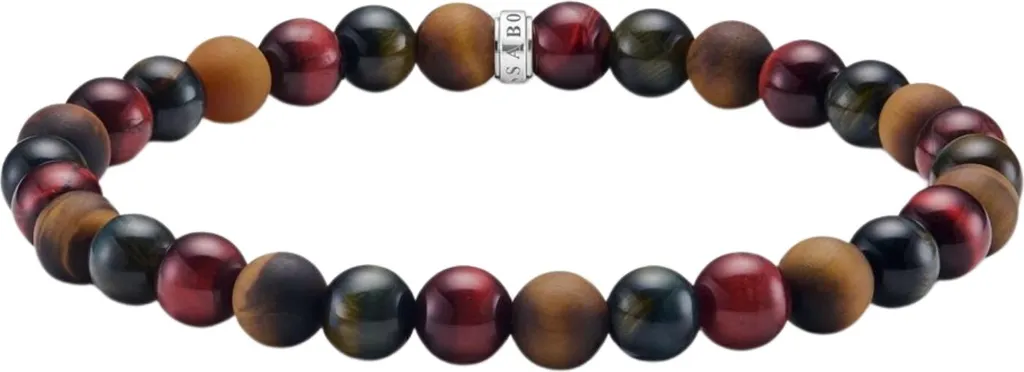 Bracciale Perline Occhio di Tigre - Accessorio Uomo Elegante e Grintoso - 2
