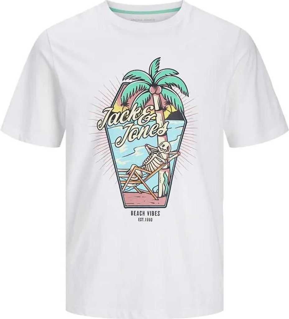 Jack & Jones Elijah Kurzarm-t-shirt Weiß M Herren Weiß M