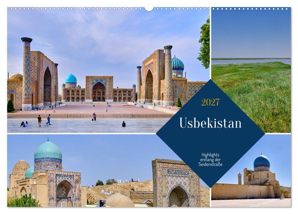 Zentralasien - Entlang der alten Seidenstraße (Wandkalender 2027 DIN A2 quer), CALVENDO Monatskalender