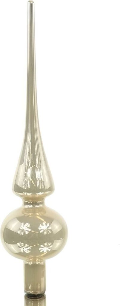 Kaemingk Weihnachtsbaumspitze Emaille Pearl creme glänzend Produktbild 
