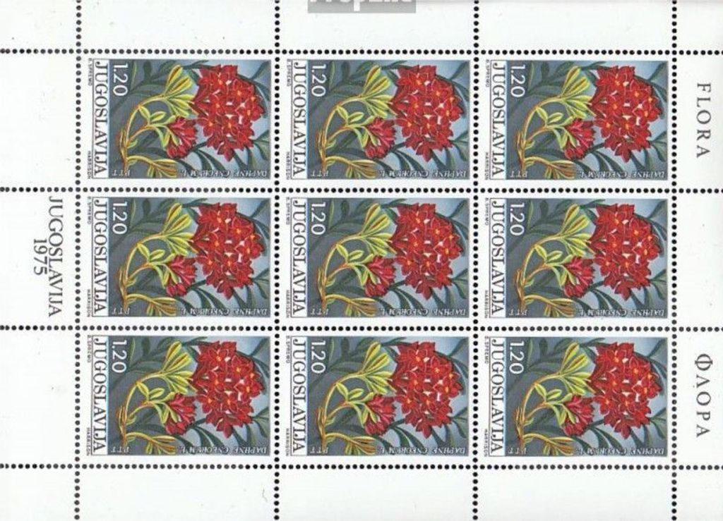 Briefmarken Jugoslawien 1975 Mi 1601-1606 Kleinbögen (kompl.Ausg.) postfrisch Waldpflanzen
