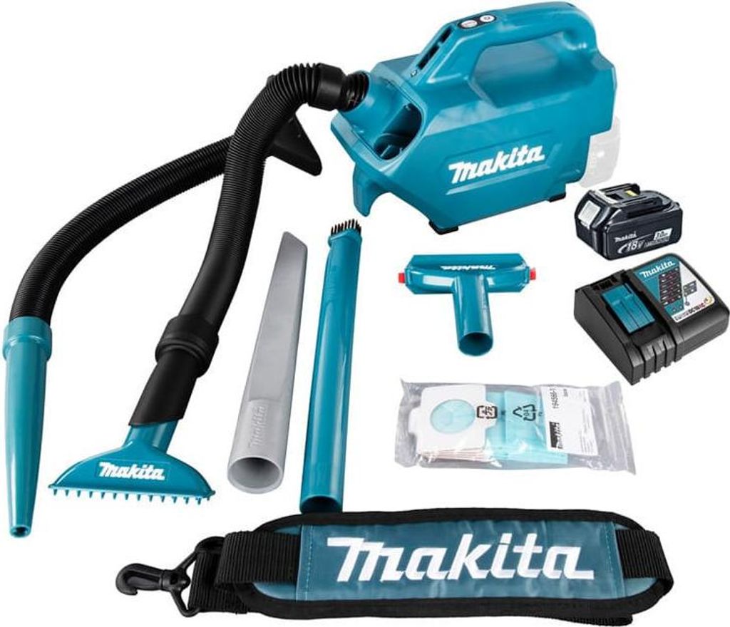 Makita DCL184RF, Trocken, Staubbeutel, 0,5 l, Schwarz, Blau Produktbild 