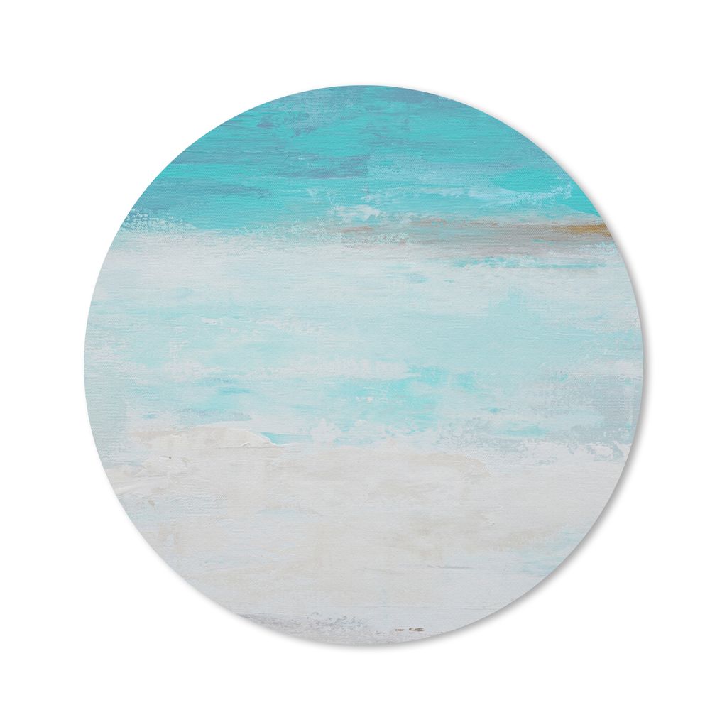 MuchoWow Mauspad Mousepad Farbe - Blau - Weiß - Kunst 30x30 cm - Mousepads - Maus Mat - Pad - Mausunterlage - Tischunterlage - Schreibtischmatten