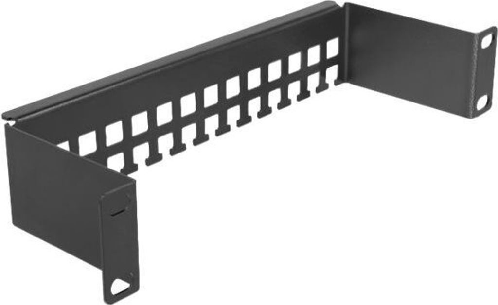 DELOCK 10" Kabelabfangschiene Bügelform 1 HE schwarz