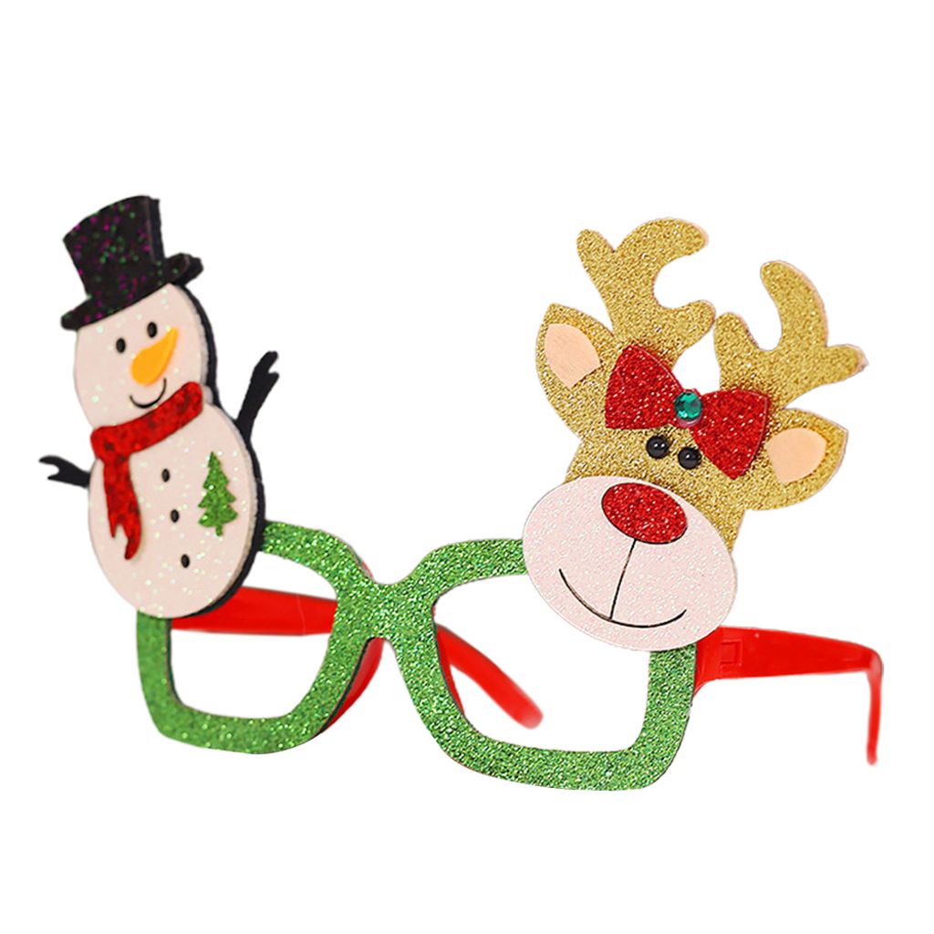 Weihnachten Santa Elch Schneemann Baum Kinder Brillen Party Nachbildung Fotografie Requisiten-T2072